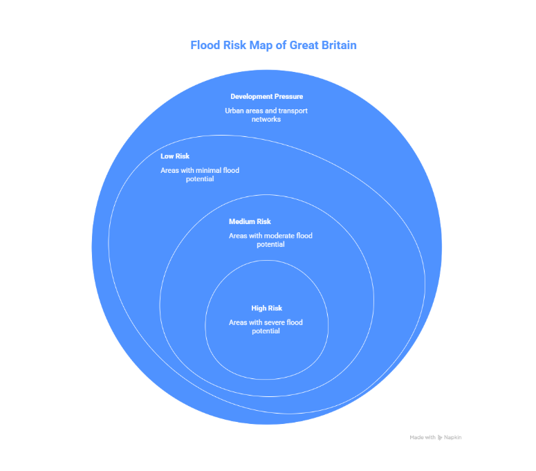 Flooding in Great Britain and flood risk for planning